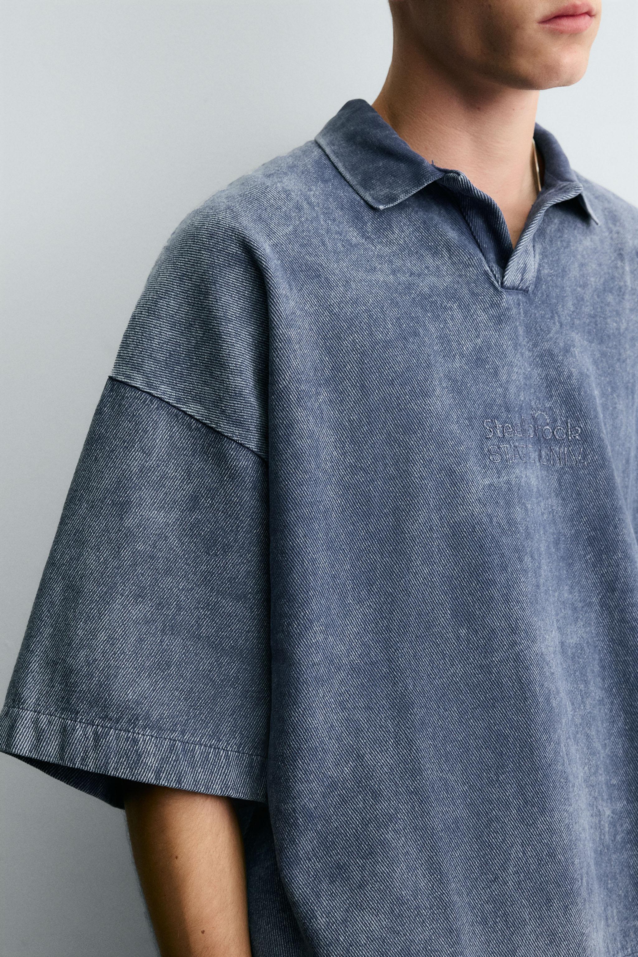 WASHED TEXTURED POLO